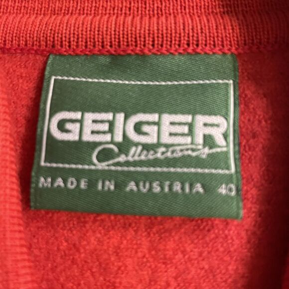 Geiger Tyrol Cardigan Sweater Boiled Wool Knit Jacket Austria Made Size 40 - Picture 4 of 7